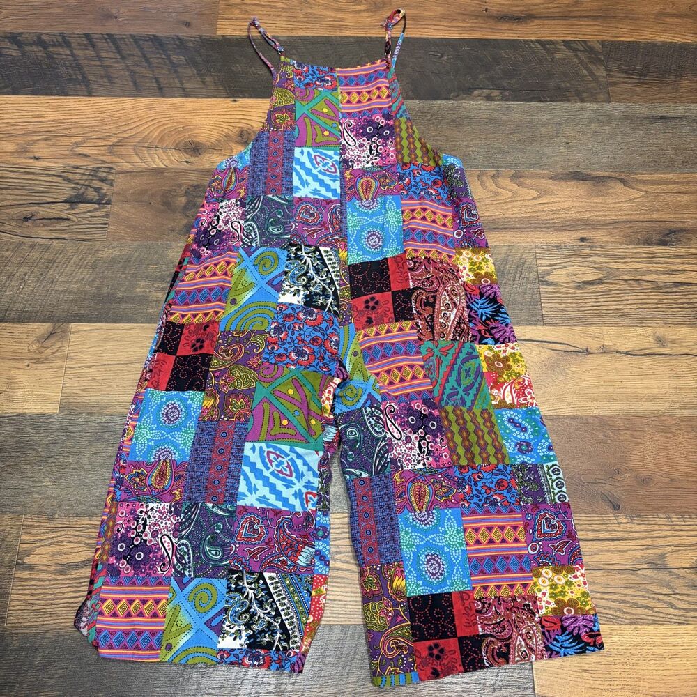 Colorful Patchwork Overalls - Picture 2 of 6
